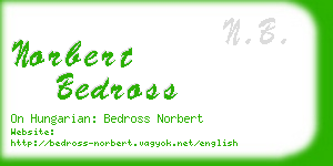 norbert bedross business card